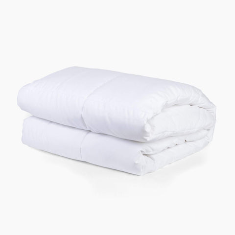 Avec down alternative duvet insert folded neatly on a white background