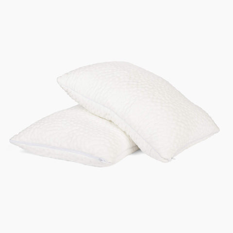 A pair of Avec hybrid pillows on a white background